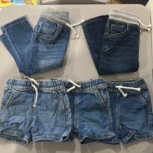 Kids Denim Pants and Shorts Set